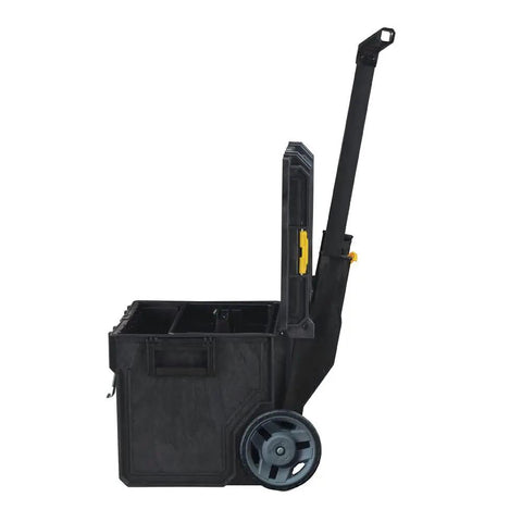 Rugged ToughSystem Tool Box With Pull Back Lid For Maximum Storage Non Detachable Lid Wide Grip Handle side view