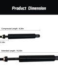 Built Tough Premium Tilt Wheel Gas Strut Spring Cylinder Upgrade Goes Right On For New Holland And Case Ih Tractors showing dimensions and lengths.