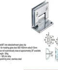Heavy Duty Glass Cabinet Door Hinges For Wood Cabinets; zinc alloy hinge with dimensions and installation guide