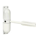 Adjustable Surface Mounted Automatic Door Closer Zinc Alloy Fire Rated Stopper Hardware Kit in white, side view