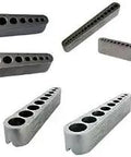 V Tap And V Drill Guides Set For DIY Friendly Perpendicular Alignment On Round Parts And Corners, nickel alloyed steel guides shown