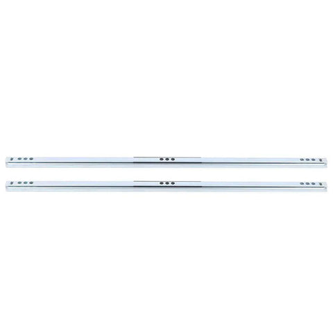 450mm Double Extension Drawer Slides Rails With 17mm Width Steel Bearing Hardware Heavy Duty No Fuss Smooth Gliding Drawer Runners 2 Pack