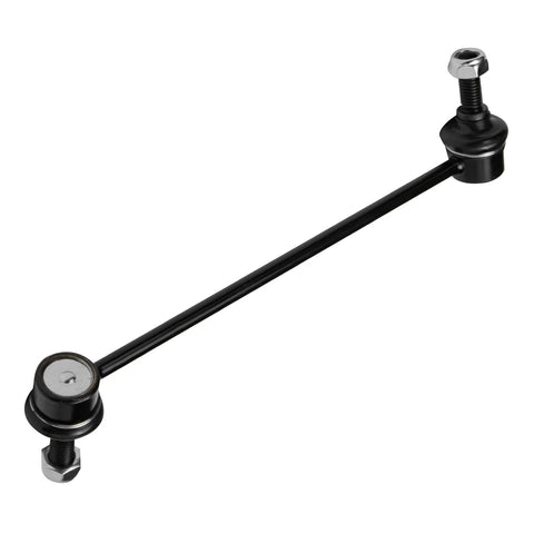 DIY Ready Front Wheel Bearing Hub Kit For Chevy Malibu Buick LaCrosse Regal Sportback And TourX Includes 2 Front Wheel Bearing Hubs And 2 Sway Bar End Links Premium, shown is a black sway bar end link.