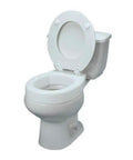 Hinged Elevated Toilet Seat Elongated White With Quick Lift Fits Most Elongated Toilets, Lifts And Lowers Like A Regular Seat