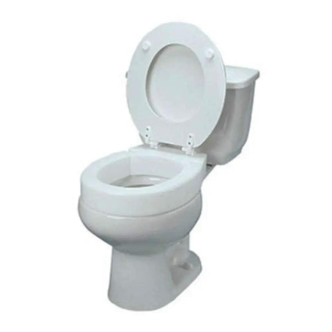 Hinged Elevated Toilet Seat Elongated White With Quick Lift Fits Most Elongated Toilets, Lifts And Lowers Like A Regular Seat