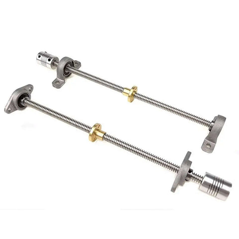 Upgrade Your 3D Printer Build With This Killer Lead Screw Guide Rail Kit Featuring Stainless Steel T10 Rods Up To 1000mm Brass Nuts Bearing Brackets And Flexible Couplings For Smooth Precision Z Axis Movement Today. T10 rods, brass nuts, couplings on 3D printer Z axis kit