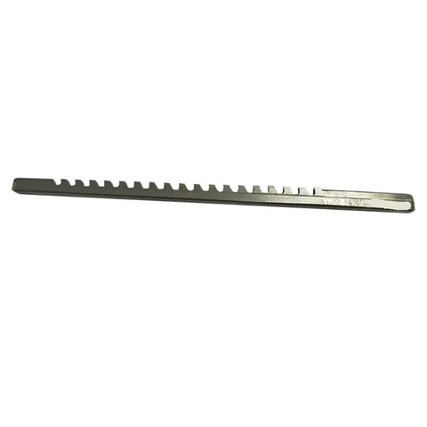 Push Type 2mm Keyway Broach In HSS High Speed Steel For CNC Cutting Machines and Metal Work, showing grooved cutting edge