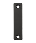 Flat rectangular piece of Hidden Slim Cabinet Latch With Ultra Thin Stainless Steel Hardware with two mounting holes visible