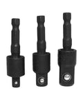 105 Degree Angle Socket Adapter 3 Piece Black Extension Kit Built For Narrow Spaces And Dead Corners That Gets Into Tight Spots