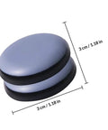 Close-up of dark grey 8 Pack Furniture Glide Pads For Chairs And Tables Non Skid PTFE Rubber Protectors, 3 cm diameter