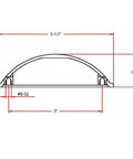 Technical diagram of Oil Rubbed Bronze Cabinet Pull 3.5 Inch Length And 1.06 Inch Width Zinc Alloy Kitchen And Bathroom Handle