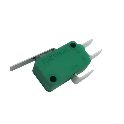 Side view of a green hinge lever from the Set Of Five Micro Limit Switches Built Tough, Heavy Duty, 16A 250VAC SPDT NO NC