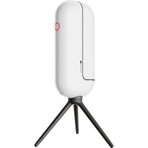 Vespera Pro Smart Telescope With Observation Station on tripod, compact design for automated stargazing and high resolution imaging.