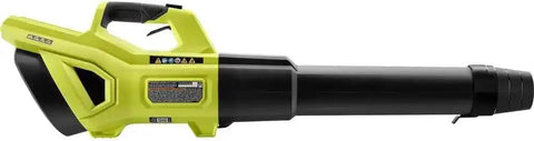 Bad Boy Cordless Leaf Blower Featuring A Smooth Brushless Motor That Runs Quiet While Cranking Out 160 MPH Winds For Tough Yard Work No Sweat Guaranteed Easy Setup Every Time Tool Only side view of electric blower with a black and green design.