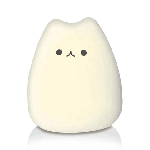 LED Cat Night Light For Kids Battery Powered Silicone Cat Nursery Night Light With 2 Soft Glow Modes