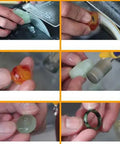 Game Changing All In One Gemstone Jade Cutter Carver And Polisher Bench Grinder For Serious Rockhounds Seeking A Flawless Pro Finish On Hard Stones And Raw Minerals in use with hands demonstrating cutting, carving, and polishing gemstones.