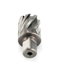 Oscarbide annular cutter with 3/4 in Weldon shank; 1-1/4 in cutting diameter, 1 in depth of cut