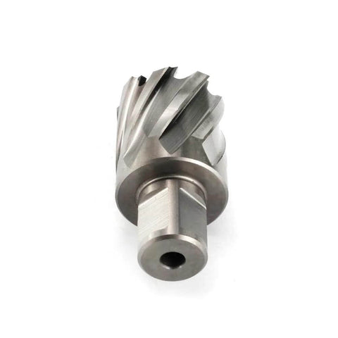 Oscarbide annular cutter with 3/4 in Weldon shank; 1-1/4 in cutting diameter, 1 in depth of cut