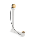 Clearflo Cable Bath Drain With PVC Tubing Fits 14 To 21 Inch Deep Tubs External 27 Inch Cable No Internal Linkages