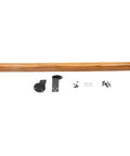 Rock Solid Pine Wood Stair Handrail With Legit Heavy Duty Metal Brackets And Smooth Rounded Corners For Reliable Indoor Wall Mount Support Carrying Groceries Or Packages No Sweat with mounting hardware.