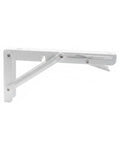 Foldable Shelf Brackets for Wall Mount, Stainless Steel, Hinged Drop-Leaf Support for Floating Shelves in side profile