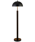 58-Inch Mid-Century Modern 1-Light Floor Lamp With Blackened Bronze Dome Shade For Living Room, Bedroom, Or Office, Delivers Focused Downward Light Perfect For Reading And A Clean Boss-Level Ambient Glow