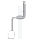 Heavy Duty Sauna Wood Stove Chimney Kit Thru Ceiling Stainless Steel Barrel Flue Pipe with adjustable elbows for installation.