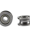10Pcs U624ZZ U Ball Bearings Double Shielded Carbon Steel For Rail Track Linear Motion Tiny Yet Tough Mini Bearings side view