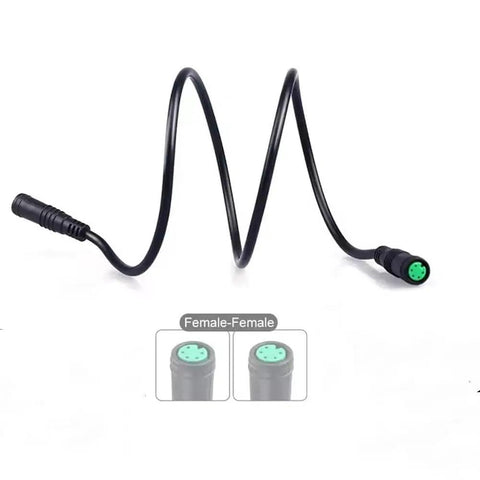Ebike 5 Pin Female To Female Connector Cable For Bafang Display 22 Point 7 Inch Waterproof Extension Wire Quick Plug In Install Electric Bike Instrument Cable Compatible With 5 Pin Displays And Most Ebikes