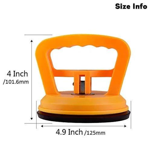Heavy Duty Glass Vacuum Lifter With 5 Inch Suction Cup Power Grip For Glass Tiles Mirrors Granite, side view showcasing size dimensions