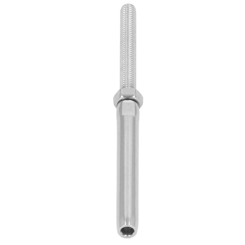 Heavy Duty Stainless Steel Cable Railing Hardware Kit With Thread Swage Lag Screws M10 5mm close-up of threaded swage