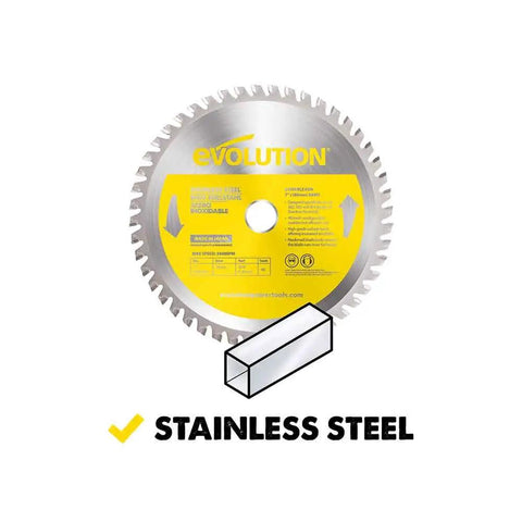 Stainless Steel Cutting Saw Blade 7-1/4 Inch 48-Tooth Dry Cut Technology For Low RPM Saws With 20mm Arbor Minimal Heat And Burrs Yellow Finish