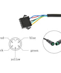 Wiring diagram for Waterproof Bike Computer With LCD Screen and Speedometer for Electric Bikes and Scooters, EN06 Display