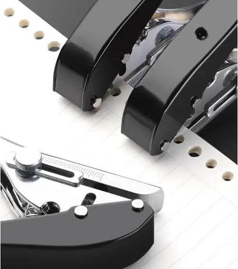 Beast Of A Heavy Duty Single Hole Punch Handheld Paper Punch for crafts, cards, tags, scrapbooks, three-eighths inch, black.