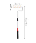 Premium 9 Inch Paint Roller Kit With Flex Telescoping Pole For Walls And Ceilings with measurements shown.