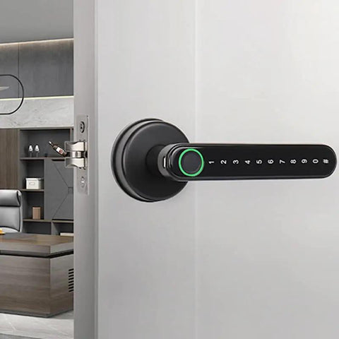 Beefed Up Smart Padlock With Touchless Fingerprint Entry And App Remote Control Rugged Stainless Steel Shackle for toolboxes or gate.