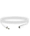 Male To Female Power Extension Cord With Rock Solid Molded Grip Housings For Routing Existing Power Cable And Getting That Long Run, white cable with ribbed connectors.