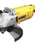 9 Inch Angle Grinder With 6500 RPM And 4 HP Motor Overload Protection, shown from side with yellow casing and black handle.