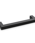 10 Pack 5 Inch Black Cabinet Handles Matte Black Drawer Pulls Stainless Steel 128mm Square Bar Modern Cabinet Hardware For Kitchen Bathroom Cupboards Scratch Resistant Durable Finish With Easy Grip Comfortable Textured Surface For Daily Use