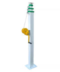 Heavy Duty Workhorse Manual Telescopic Winch Pole Built Tough For 3M To 6M Extension Runs No Flex Support Rig With Smooth Hand Crank and solid mast setup.