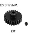 Beefy 3.175mm Pinion Gear Set 23T 32P 0.8 Module Steel Teeth For 1/10 RC Crawler Trucks Upgrade Compatible With Traxxas Arrma HSP HPI