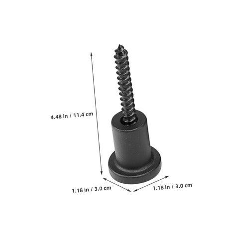 Black carbon steel screw from Barn Door Stopper Track Connector Accessory For Sliding Doors Wall Track Spacers Easy To Install