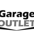 Black and white Garage Outlet logo design with bold text