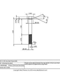 Hella Tough Top Shelf 1/4 20 X 2 Inch Titanium Hex Head Bolts Grade 5 Ti 6Al 4V technical drawing showing dimensions.