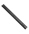 27 Inch Wide Two Section Drawer Track With Quiet Soft Close Glide Built Tough With Steel Ball Bearings, 16 Inch Length, black rail
