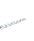 Built Tough Silver Steel Wire Mesh Cable Tray Kit Electro Zinc Plated Finish, 118 inch length, ideal for cable routing.