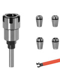 Premium 8mm And 4 Inch Shank Router Bit Extension Rod With Collet Engraving Machine Milling Adapter For Woodworking Projects heavy duty collet set with wrench and extension.