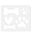 6.69 By 5.9 Inch Acrylic Dog Paw Print And Bone Router Templates For Woodworking DIY Friendly Laser Cut Inlay