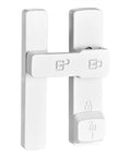 White 180 Degree Barn Door Lock With Dual Locking System And Hidden Screws Zinc Alloy Flip Gate Latch Hardware Close-Up