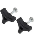 Sweaty Grip Upgrade! Tough Plastic Lawn Mower Handle Screw Nut Kit With Triple-Cornered Knob Non-Slip Replacement Part Built Like A Tank For Heavy Duty Mowing Jobs And Easy Tool-Free Tightening Sessions Today, black plastic